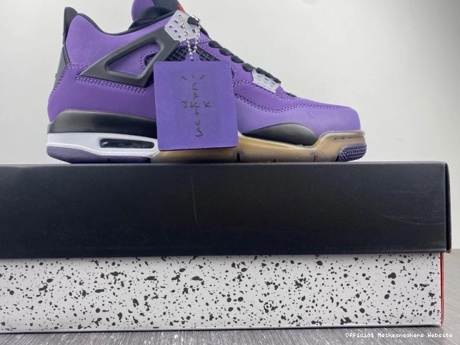 Official Maikesneakers Scott Jordan 4 LN4 Retro 766296 Family) and Purple (Friends Travis 0723